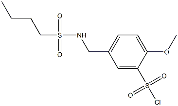  5-(butane-1-sulfonamidomethyl)-2-methoxybenzene-1-sulfonyl chloride