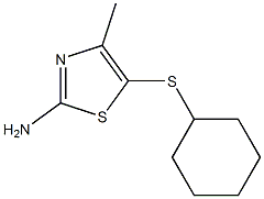 5-(cyclohexylsulfanyl)-4-methyl-1,3-thiazol-2-amine,,结构式