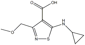 5-(cyclopropylamino)-3-(methoxymethyl)isothiazole-4-carboxylic acid 化学構造式