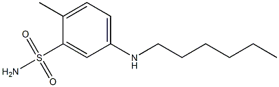 5-(hexylamino)-2-methylbenzene-1-sulfonamide 化学構造式