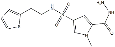 5-(hydrazinocarbonyl)-1-methyl-N-(2-thien-2-ylethyl)-1H-pyrrole-3-sulfonamide 结构式