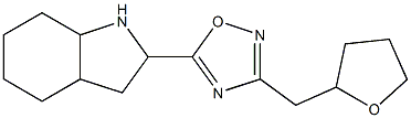 5-(octahydro-1H-indol-2-yl)-3-(oxolan-2-ylmethyl)-1,2,4-oxadiazole 化学構造式