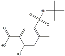 5-(tert-butylsulfamoyl)-2-hydroxy-4-methylbenzoic acid Structure