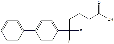 5,5-difluoro-5-(4-phenylphenyl)pentanoic acid,,结构式