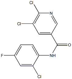 5,6-dichloro-N-(2-chloro-4-fluorophenyl)pyridine-3-carboxamide Structure