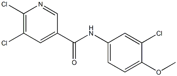 5,6-dichloro-N-(3-chloro-4-methoxyphenyl)pyridine-3-carboxamide 结构式