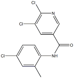 5,6-dichloro-N-(4-chloro-2-methylphenyl)pyridine-3-carboxamide Structure