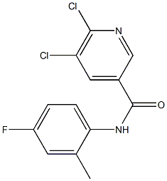 5,6-dichloro-N-(4-fluoro-2-methylphenyl)pyridine-3-carboxamide 化学構造式