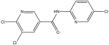 5,6-dichloro-N-(5-chloropyridin-2-yl)pyridine-3-carboxamide,,结构式