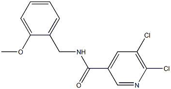 5,6-dichloro-N-[(2-methoxyphenyl)methyl]pyridine-3-carboxamide