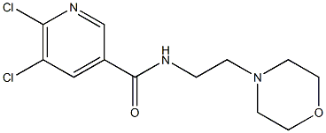 5,6-dichloro-N-[2-(morpholin-4-yl)ethyl]pyridine-3-carboxamide Structure