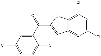 5,7-dichloro-2-[(2,5-dichlorophenyl)carbonyl]-1-benzofuran Structure