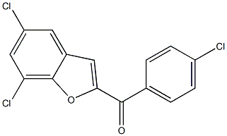 5,7-dichloro-2-[(4-chlorophenyl)carbonyl]-1-benzofuran Struktur