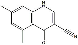 5,7-dimethyl-4-oxo-1,4-dihydroquinoline-3-carbonitrile Structure