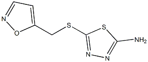 5-[(1,2-oxazol-5-ylmethyl)sulfanyl]-1,3,4-thiadiazol-2-amine,,结构式