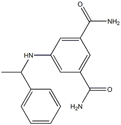 5-[(1-phenylethyl)amino]benzene-1,3-dicarboxamide Struktur