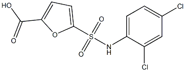 5-[(2,4-dichlorophenyl)sulfamoyl]furan-2-carboxylic acid 化学構造式
