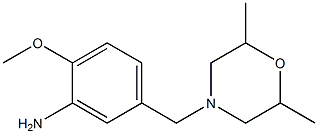 5-[(2,6-dimethylmorpholin-4-yl)methyl]-2-methoxyaniline 结构式