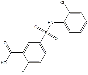 5-[(2-chlorophenyl)sulfamoyl]-2-fluorobenzoic acid Structure