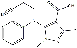 5-[(2-cyanoethyl)(phenyl)amino]-1,3-dimethyl-1H-pyrazole-4-carboxylic acid|