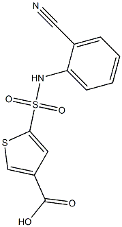 5-[(2-cyanophenyl)sulfamoyl]thiophene-3-carboxylic acid Structure