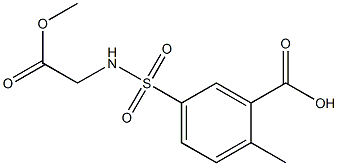 5-[(2-methoxy-2-oxoethyl)sulfamoyl]-2-methylbenzoic acid,,结构式
