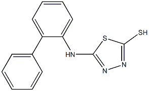 5-[(2-phenylphenyl)amino]-1,3,4-thiadiazole-2-thiol,,结构式