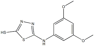 5-[(3,5-dimethoxyphenyl)amino]-1,3,4-thiadiazole-2-thiol Struktur