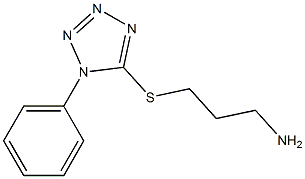 5-[(3-aminopropyl)sulfanyl]-1-phenyl-1H-1,2,3,4-tetrazole,,结构式