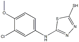 5-[(3-chloro-4-methoxyphenyl)amino]-1,3,4-thiadiazole-2-thiol Struktur