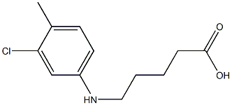 5-[(3-chloro-4-methylphenyl)amino]pentanoic acid 结构式