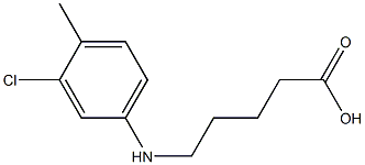 5-[(3-chloro-4-methylphenyl)amino]pentanoic acid,,结构式