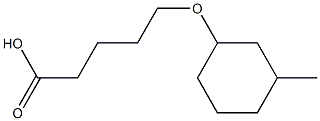 5-[(3-methylcyclohexyl)oxy]pentanoic acid 化学構造式