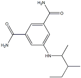 5-[(3-methylpentan-2-yl)amino]benzene-1,3-dicarboxamide,,结构式