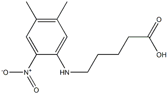 5-[(4,5-dimethyl-2-nitrophenyl)amino]pentanoic acid 结构式