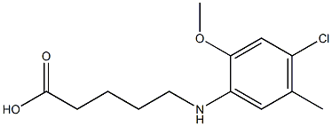 5-[(4-chloro-2-methoxy-5-methylphenyl)amino]pentanoic acid Struktur