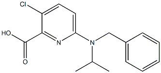 6-[benzyl(propan-2-yl)amino]-3-chloropyridine-2-carboxylic acid Struktur