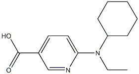 6-[cyclohexyl(ethyl)amino]pyridine-3-carboxylic acid Structure