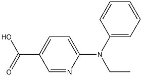 6-[ethyl(phenyl)amino]pyridine-3-carboxylic acid Struktur