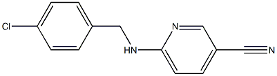 6-{[(4-chlorophenyl)methyl]amino}pyridine-3-carbonitrile,,结构式