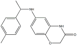6-{[1-(4-methylphenyl)ethyl]amino}-3,4-dihydro-2H-1,4-benzoxazin-3-one,,结构式