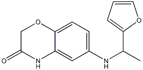6-{[1-(furan-2-yl)ethyl]amino}-3,4-dihydro-2H-1,4-benzoxazin-3-one Structure