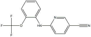 6-{[2-(trifluoromethoxy)phenyl]amino}pyridine-3-carbonitrile,,结构式