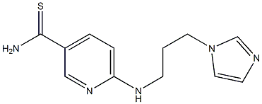 6-{[3-(1H-imidazol-1-yl)propyl]amino}pyridine-3-carbothioamide,,结构式