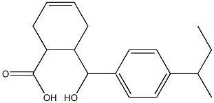 6-{[4-(butan-2-yl)phenyl](hydroxy)methyl}cyclohex-3-ene-1-carboxylic acid Structure