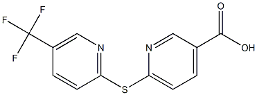 6-{[5-(trifluoromethyl)pyridin-2-yl]sulfanyl}pyridine-3-carboxylic acid 结构式