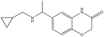 6-{1-[(cyclopropylmethyl)amino]ethyl}-3,4-dihydro-2H-1,4-benzoxazin-3-one Structure