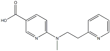 6-{methyl[2-(pyridin-2-yl)ethyl]amino}pyridine-3-carboxylic acid,,结构式