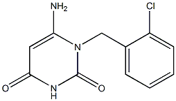 6-amino-1-[(2-chlorophenyl)methyl]-1,2,3,4-tetrahydropyrimidine-2,4-dione Structure