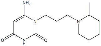 6-amino-1-[3-(2-methylpiperidin-1-yl)propyl]-1,2,3,4-tetrahydropyrimidine-2,4-dione,,结构式